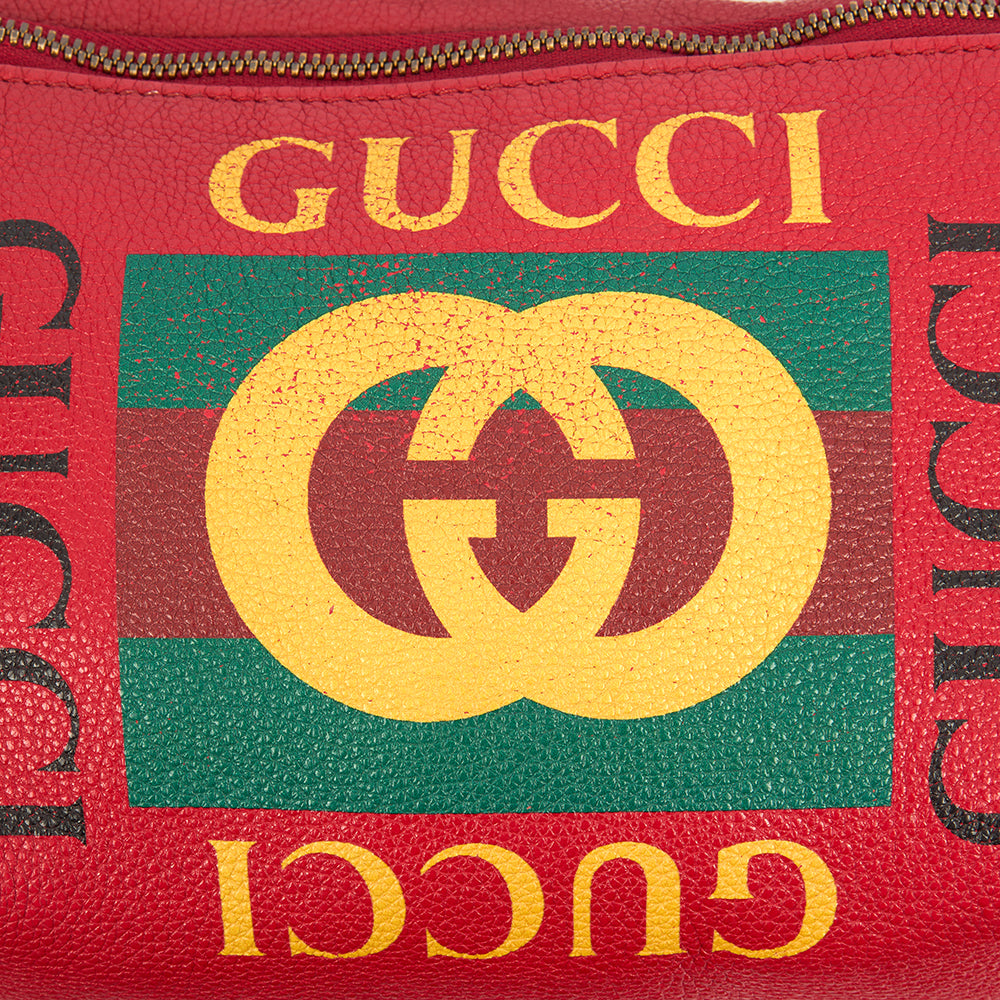Gucci Bum Bag in Red, Leather — Alternate View 28