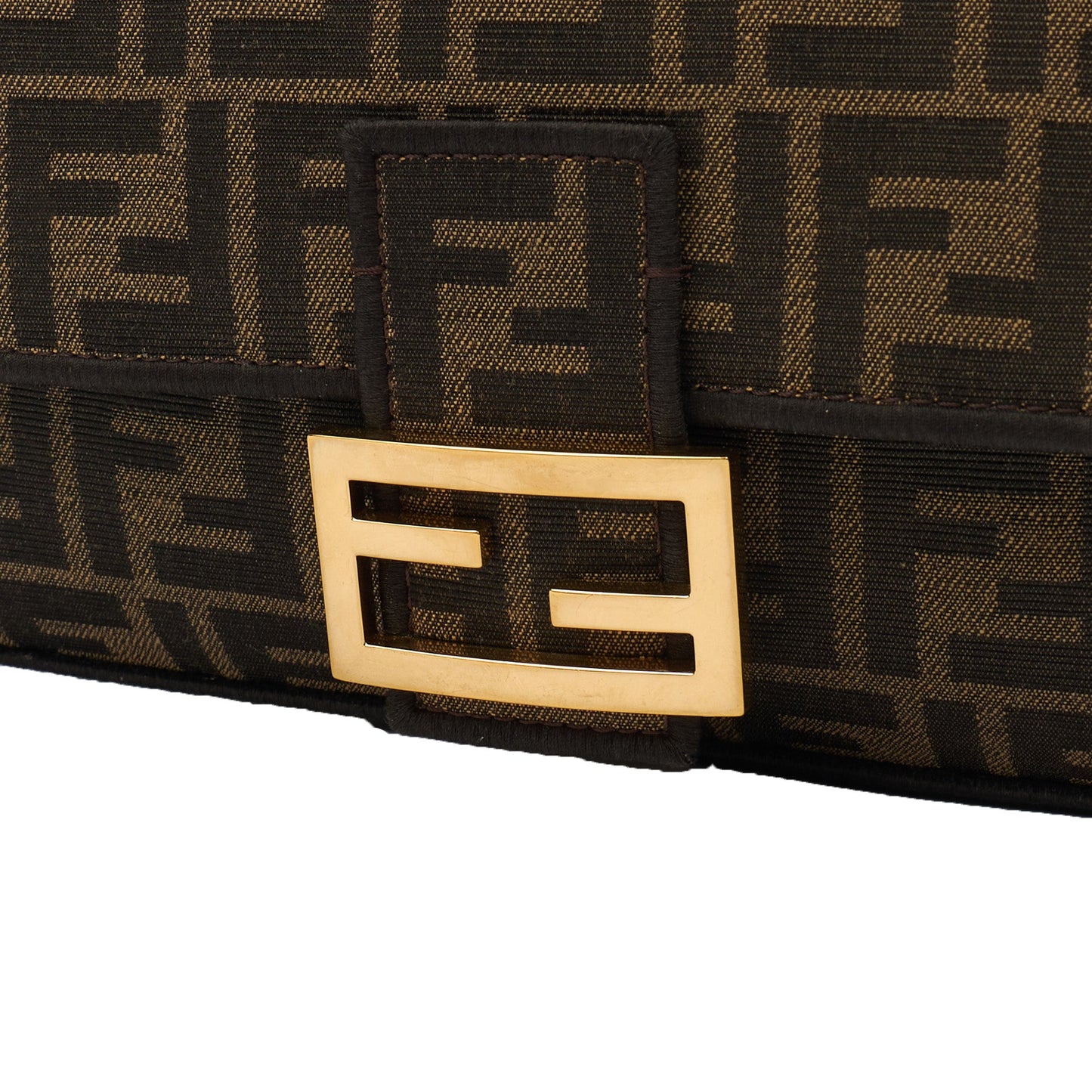 Fendi Shoulder Bag Baguette in Brown Jacquard FF, Canvas — Alternate View 7