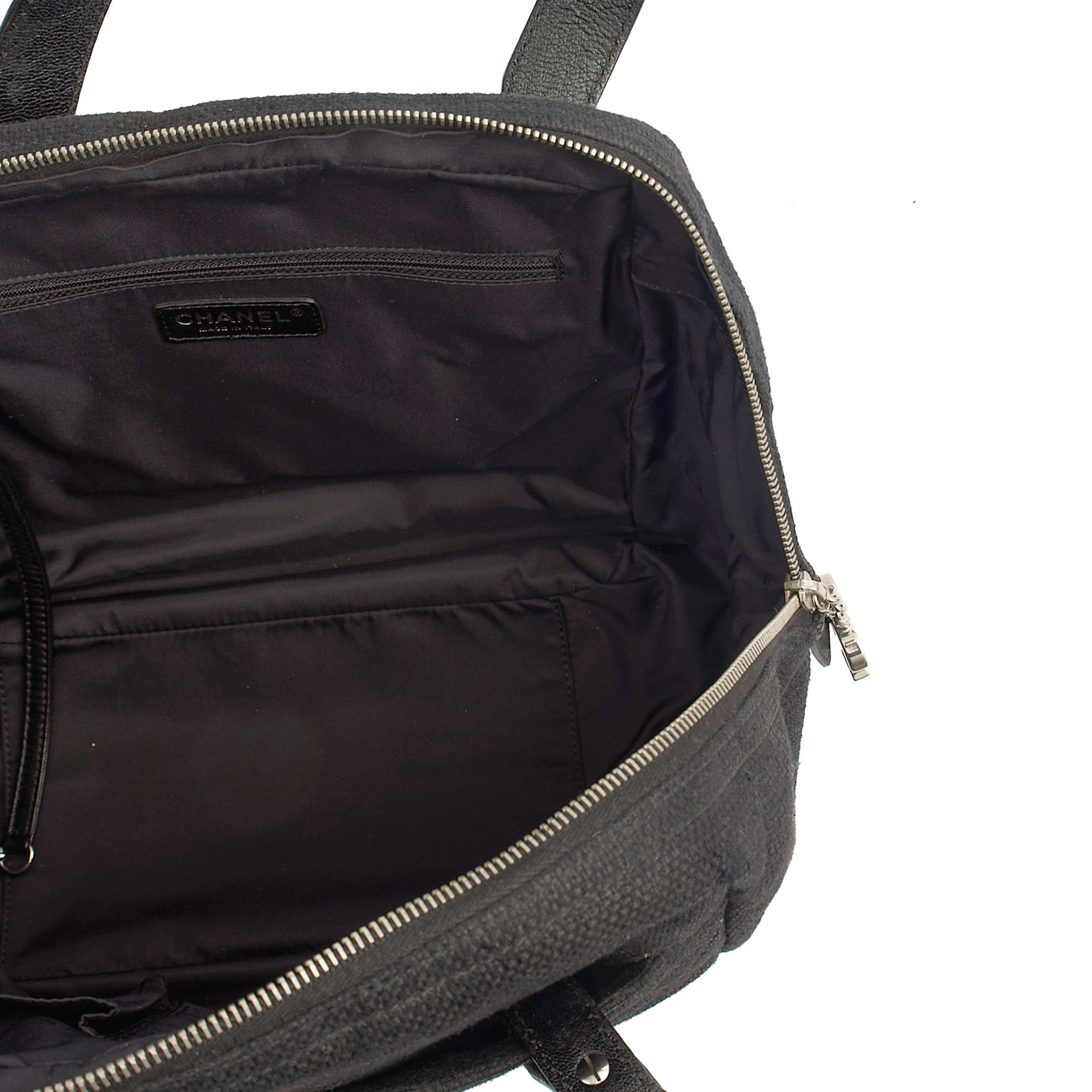 Chanel Top Handle Bowler in Black, Fabric — Alternate View 9
