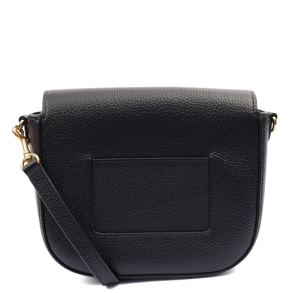 Mulberry Cross Body Darley Shoulder Bag - Small  in Black, Calfskin Leather — Back View