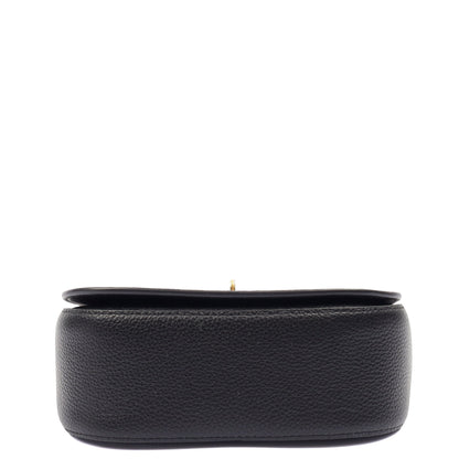 Mulberry Cross Body Darley Shoulder Bag - Small  in Black, Calfskin Leather — Top View