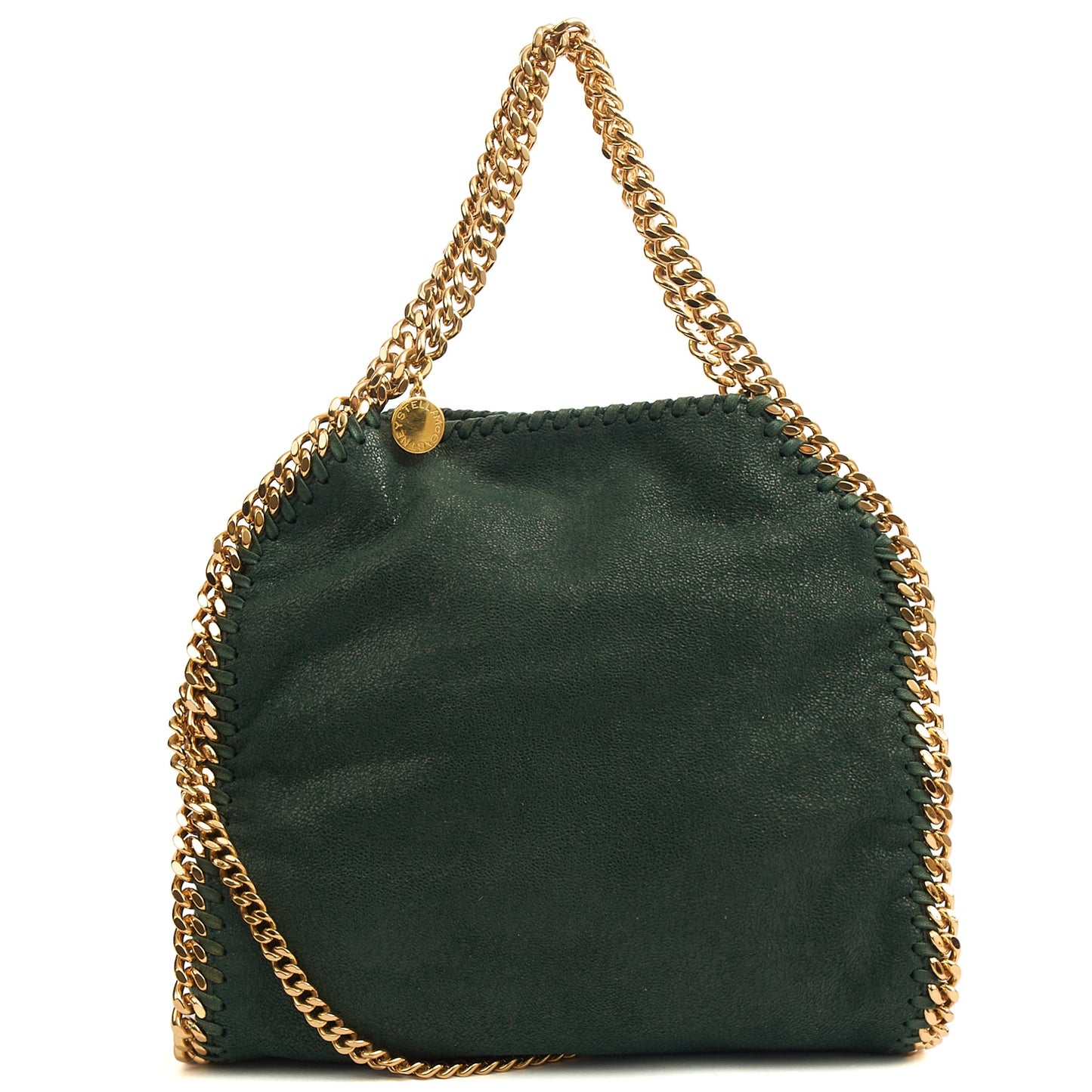 Stella McCartney Tote Falabella Mini Tote in Green, Vegan Leather — Front View