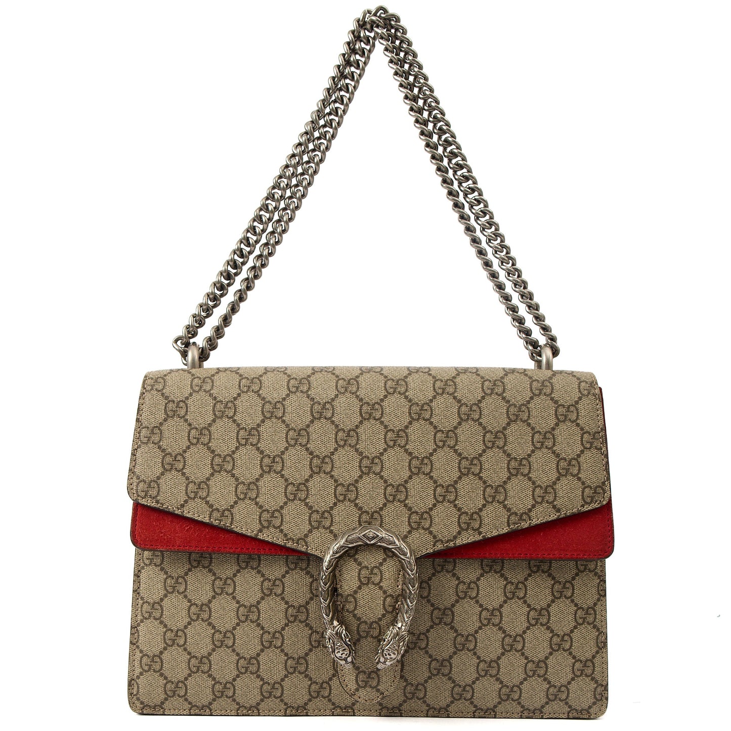 Gucci Shoulder Bag Dionysus - Large in Red, Leather — Back View
