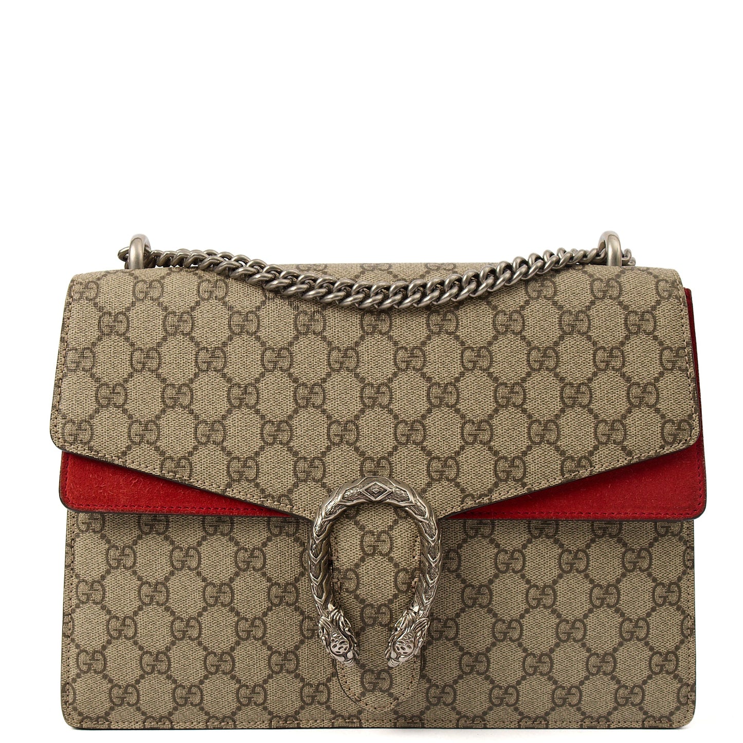 Gucci Shoulder Bag Dionysus - Large in Red, Leather — Front View
