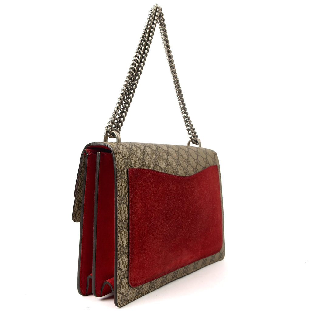 Gucci Shoulder Bag Dionysus - Large in Red, Leather — Top View
