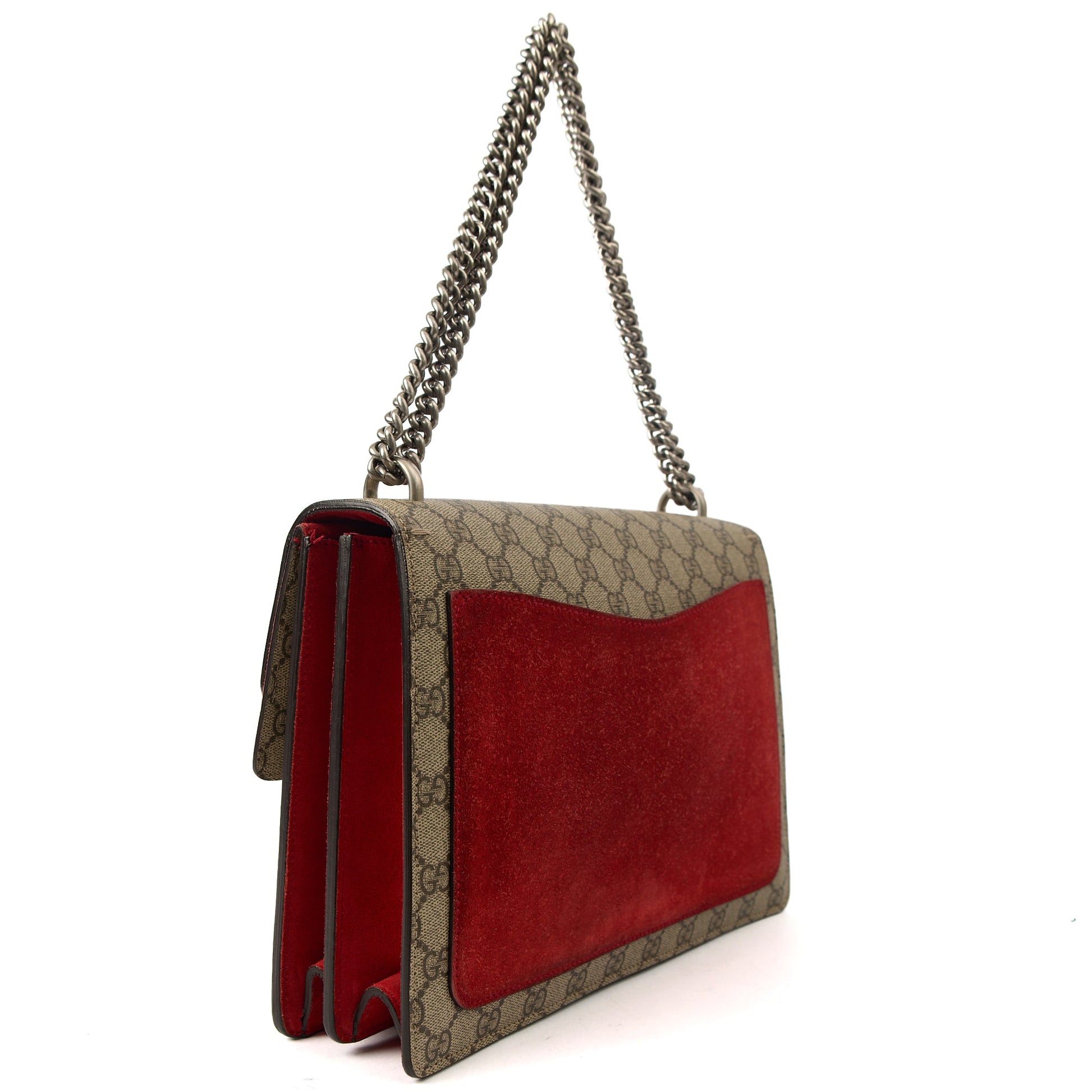 Gucci Shoulder Bag Dionysus - Large in Red, Leather — Top View