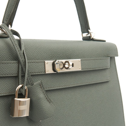 Hermes Kelly 28 in Verte Amande, Epsom Leather — Alternate View 36