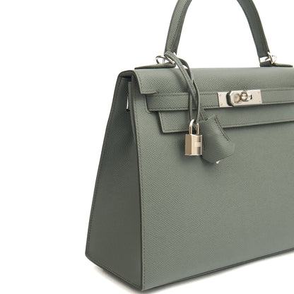 Hermes Kelly 28 in Verte Amande, Epsom Leather — Alternate View 33