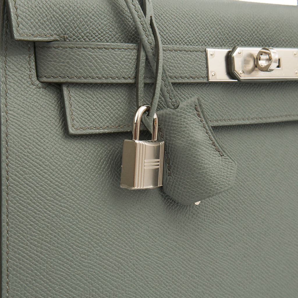 Hermes Kelly 28 in Verte Amande, Epsom Leather — Alternate View 7