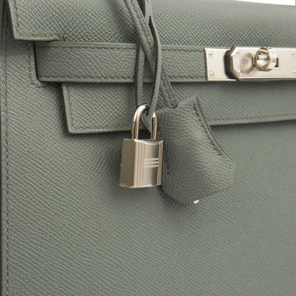 Hermes Kelly 28 in Verte Amande, Epsom Leather — Alternate View 35