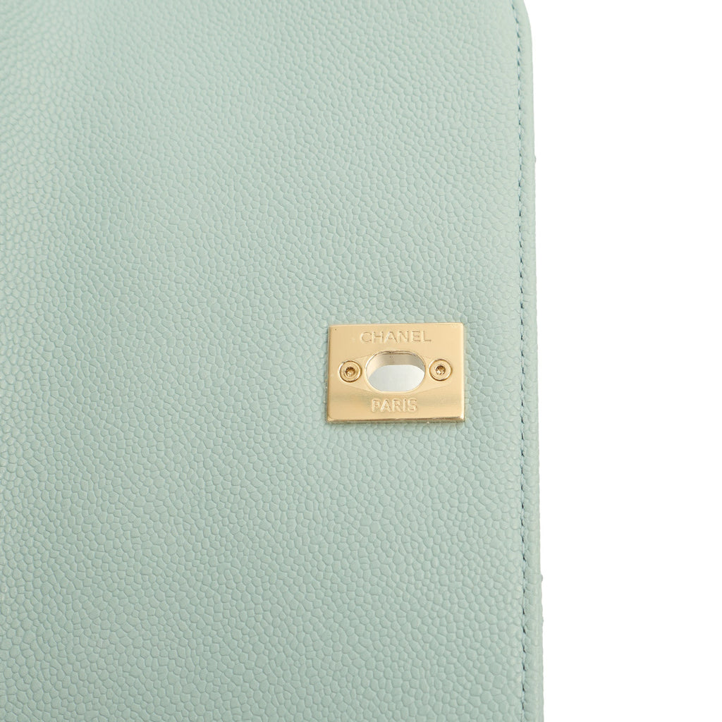 Chanel Top Handle Business Affinity Flap Bag in Blue, Caviar Leather — Alternate View 8