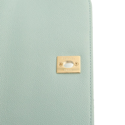 Chanel Top Handle Business Affinity Flap Bag in Blue, Caviar Leather — Alternate View 8