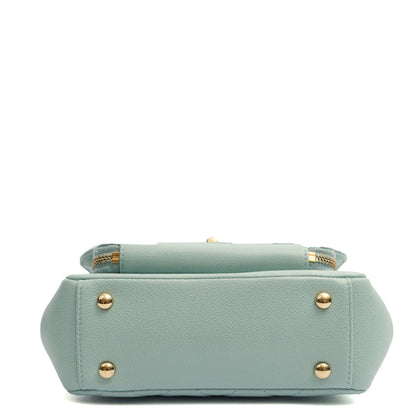 Chanel Top Handle Business Affinity Flap Bag in Blue, Caviar Leather — Top View
