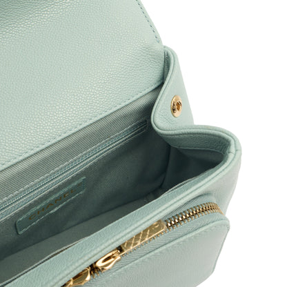 Chanel Top Handle Business Affinity Flap Bag in Blue, Caviar Leather — Alternate View 10