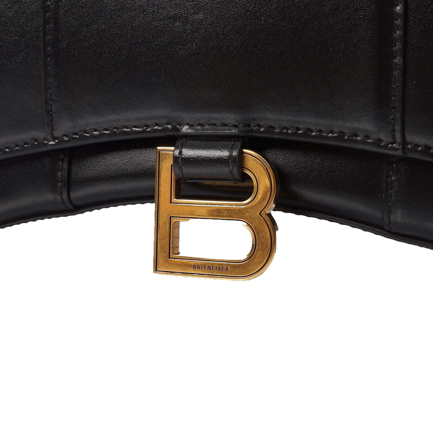 Balenciaga Shoulder Bag Hourglass Wallet on Chain in Black, Leather — Lifestyle View