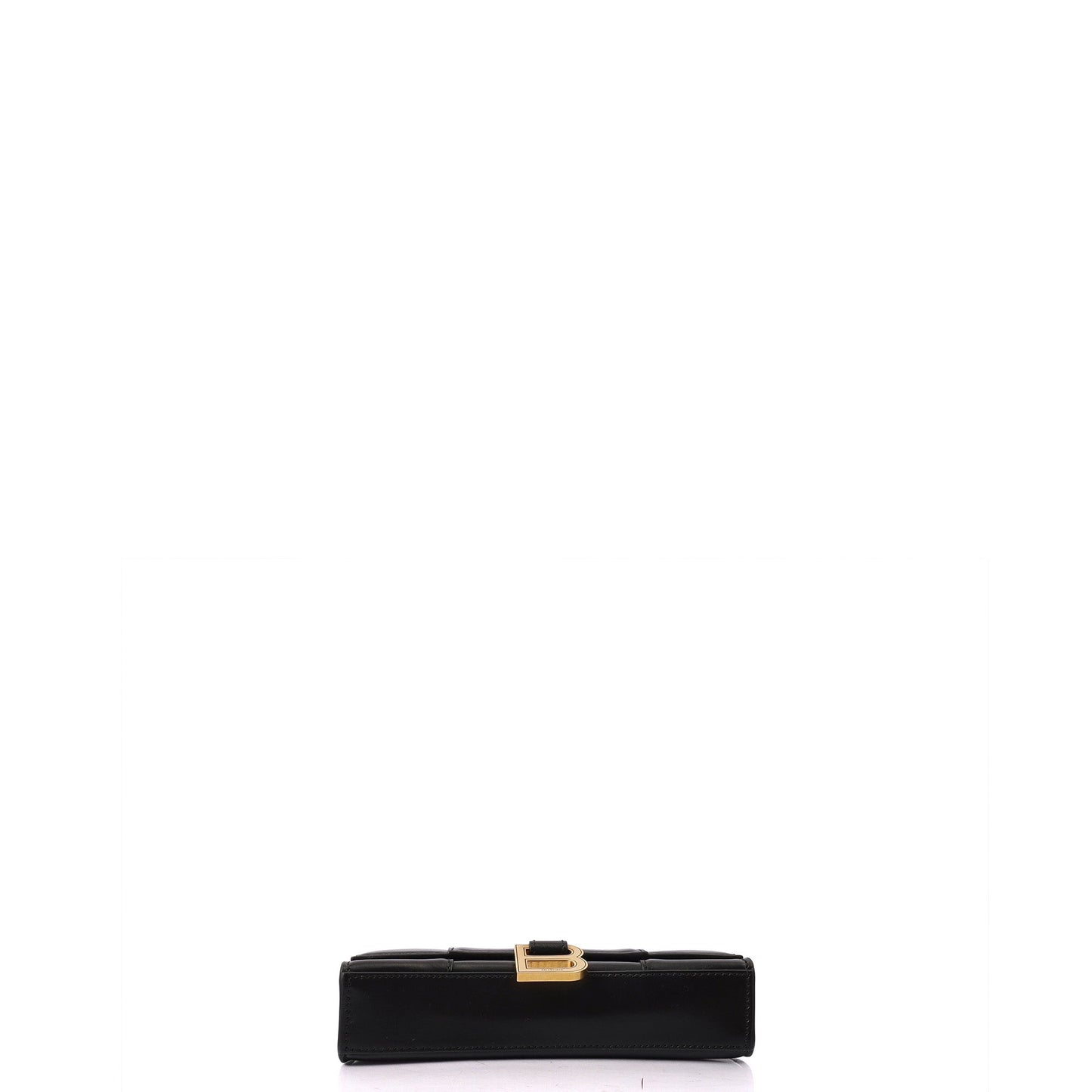 Balenciaga Shoulder Bag Hourglass Wallet on Chain in Black, Leather — Top View