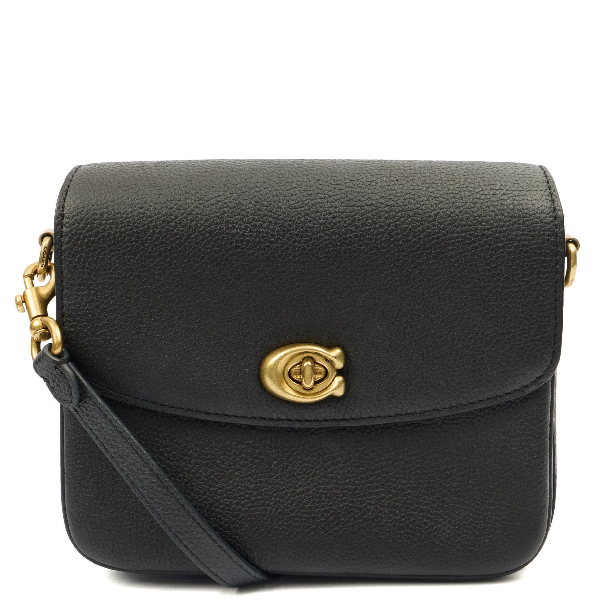 Coach Cross Body Cassie 19 in Black, Leather — Front View