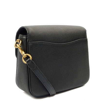 Coach Cross Body Cassie 19 in Black, Leather — Back View
