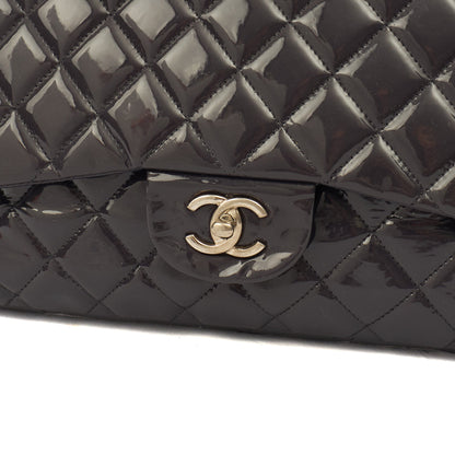 Chanel Shoulder Bag Classic Single Flap - Maxi in Purple, Patent Leather — Alternate View 8