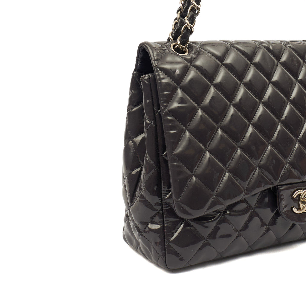 Chanel Shoulder Bag Classic Single Flap - Maxi in Purple, Patent Leather — Alternate View 9