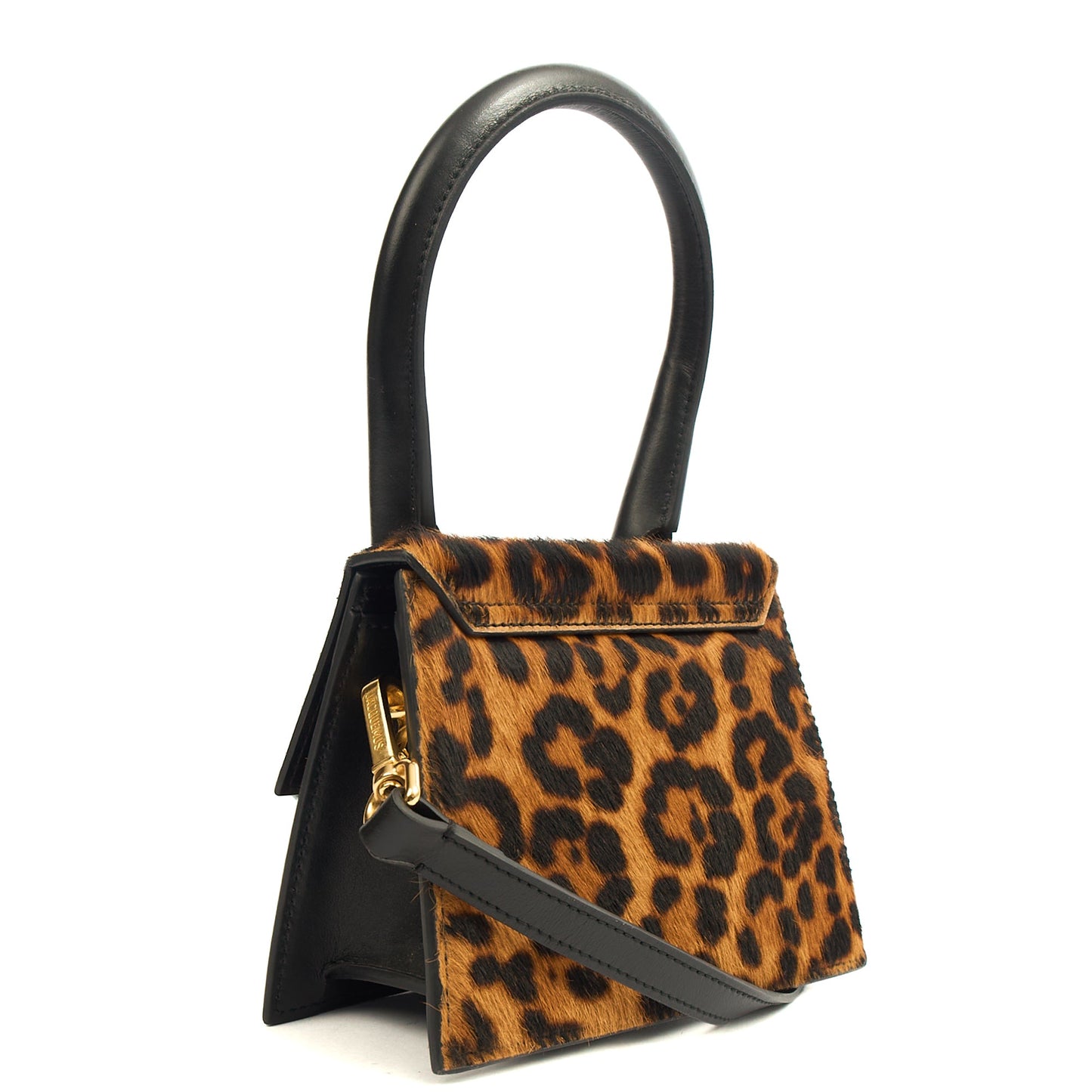 Jacquemus Top Handle Le Chiquito Moyen in Brown, Leather — Back View