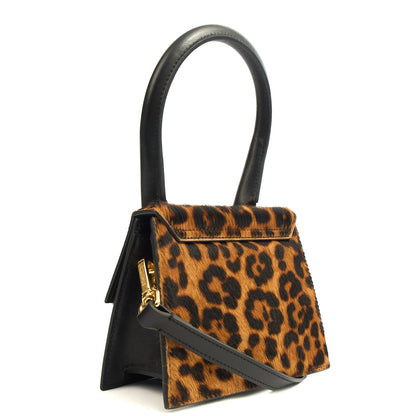 Jacquemus Top Handle Le Chiquito Moyen in Brown, Leather — Back View