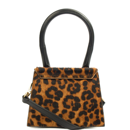 Jacquemus Top Handle Le Chiquito Moyen in Brown, Leather — Top View