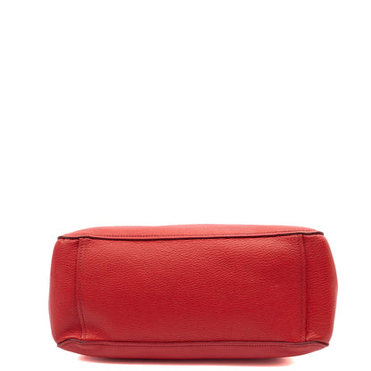 Miu Miu Shoulder Bag Tote in Red, Leather — Top View