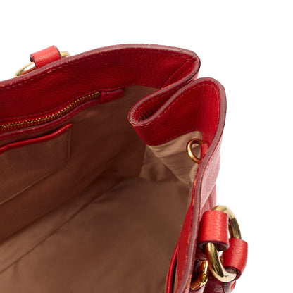 Miu Miu Shoulder Bag Tote in Red, Leather — Alternate View 11