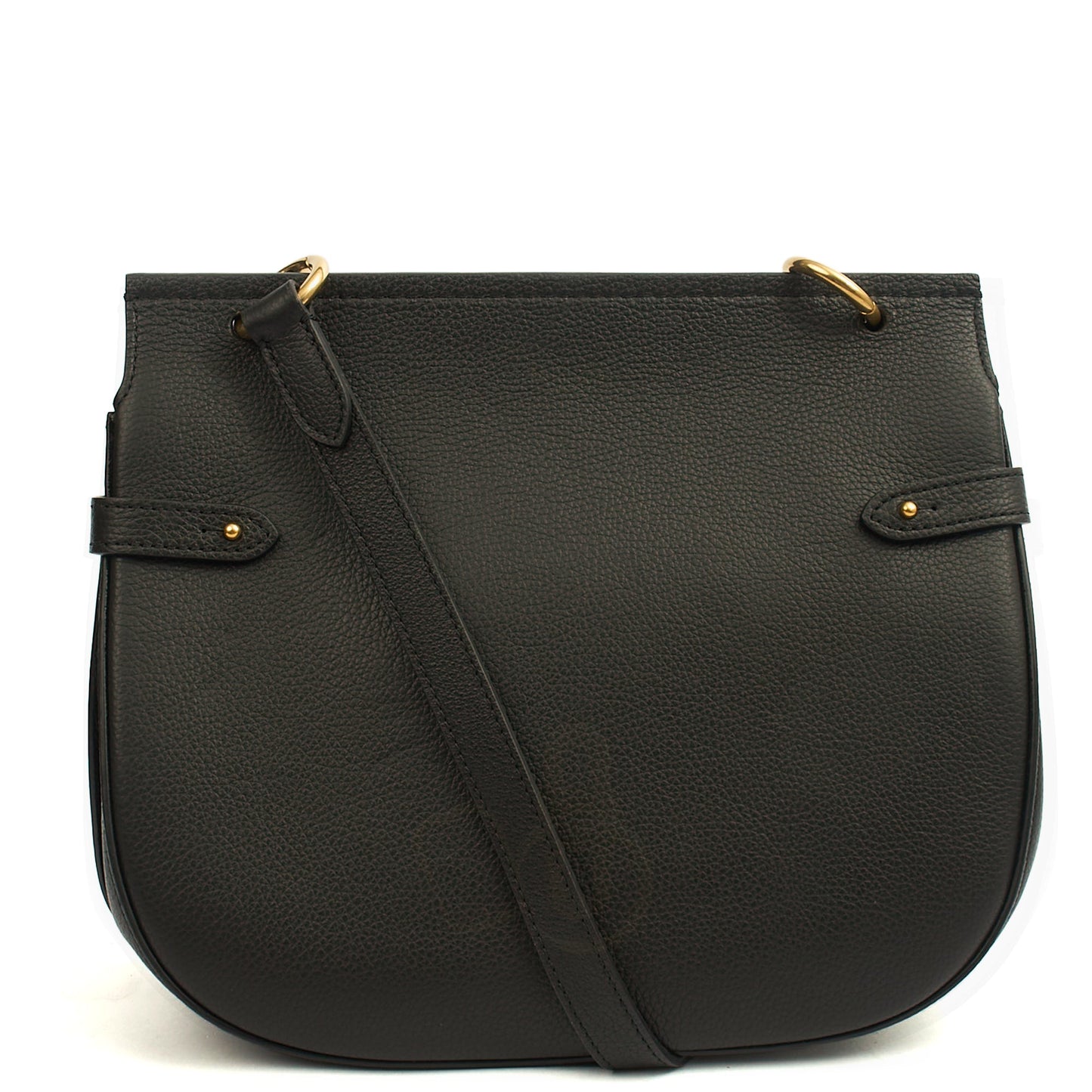 Mulberry Cross Body Amberley Satchel in Black, Calfskin Leather — Back View