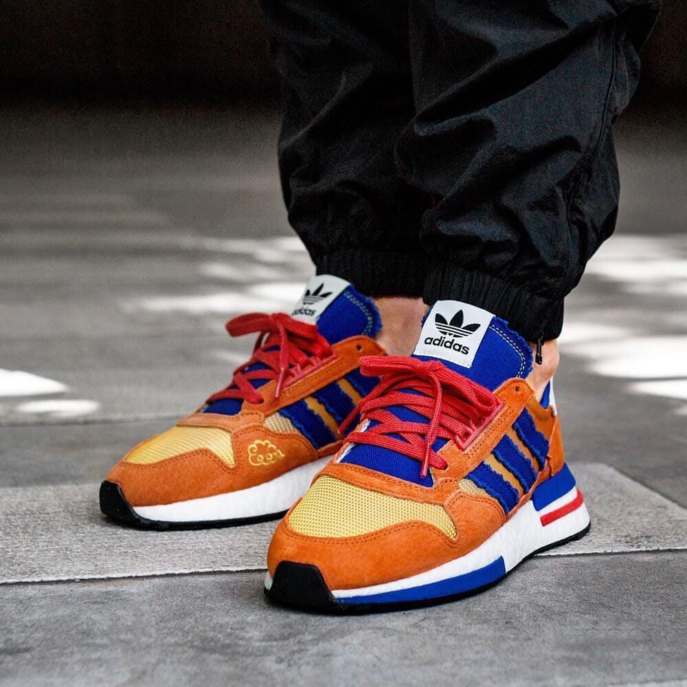 Dragon Ball Z x adidas ZX500 RM Goku — UK 3.5 | EU 36 | US 4 — Back View