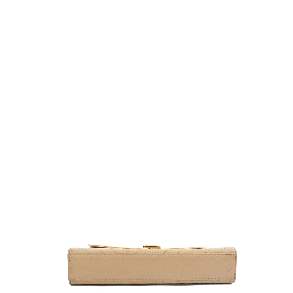 Saint Laurent Shoulder Bag Envelope - Large in Neutral, Calfskin Leather — Alternate View 12
