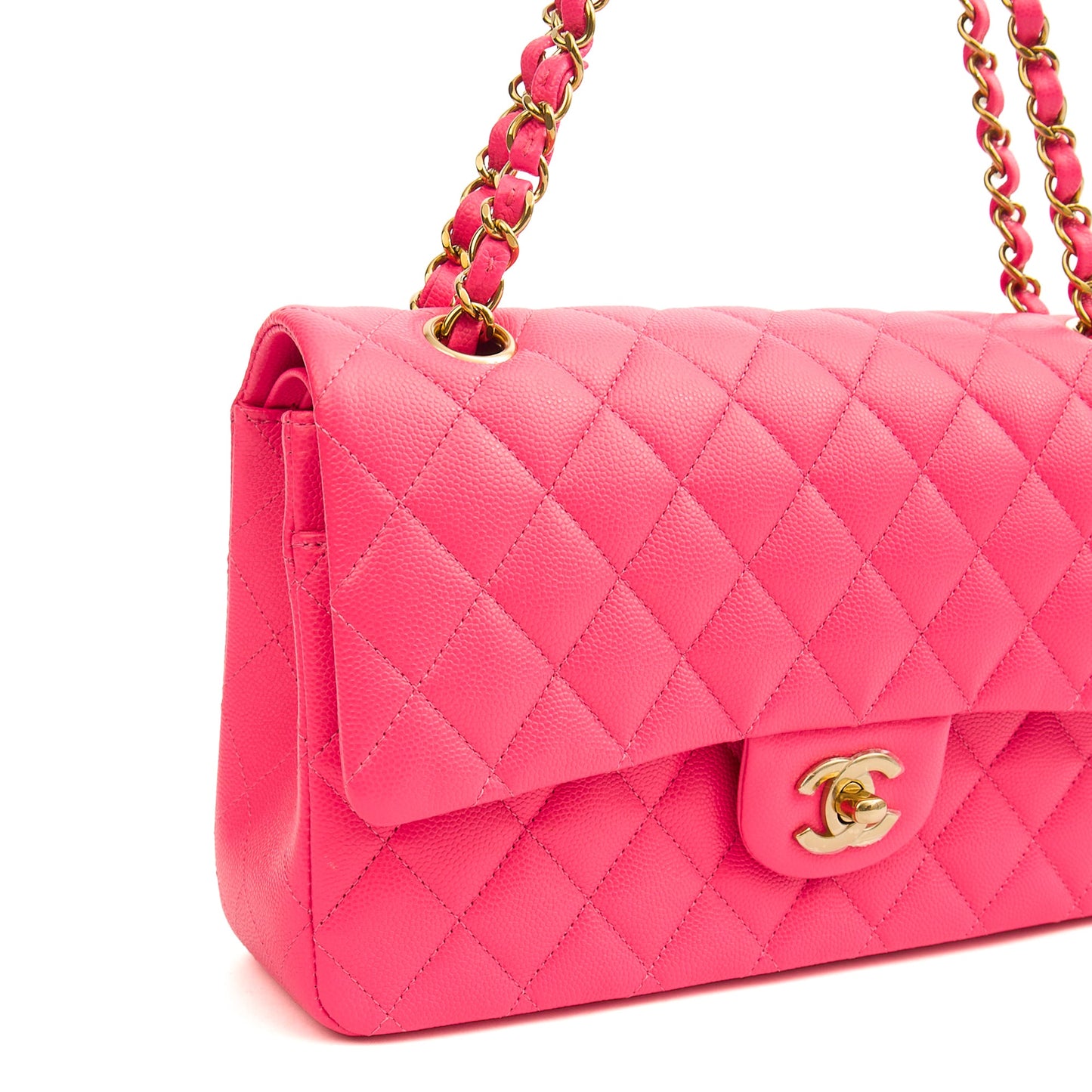**22P COLLECTION** Chanel Classic Double Flap - Medium in Pink, Caviar Leather — Alternate View 8