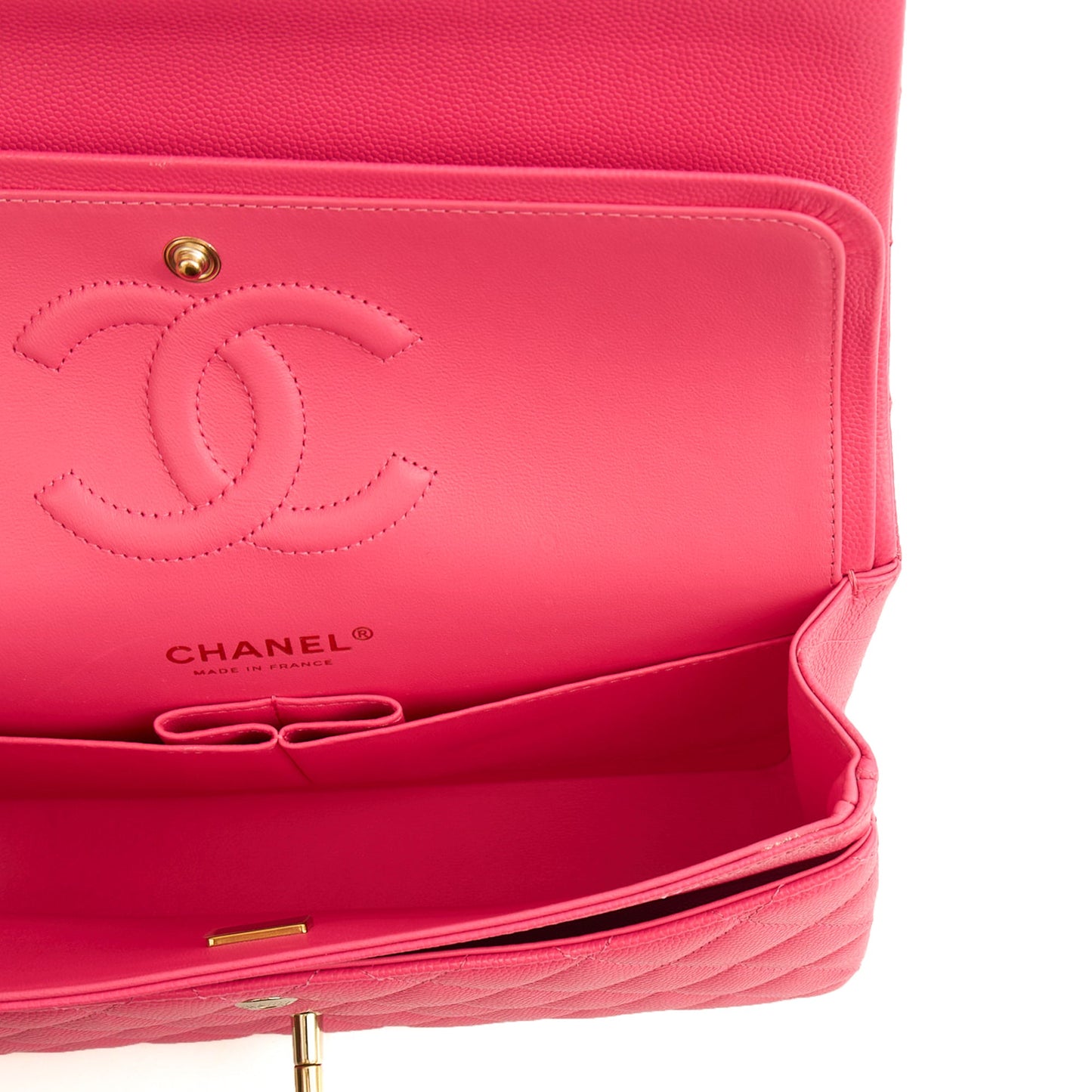 **22P COLLECTION** Chanel Classic Double Flap - Medium in Pink, Caviar Leather — Alternate View 12