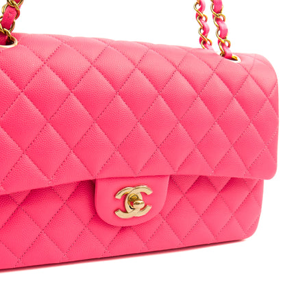 **22P COLLECTION** Chanel Classic Double Flap - Medium in Pink, Caviar Leather — Alternate View 7