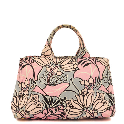 Prada Tote Logo Tote Bag in Pink, Canvas — Top View