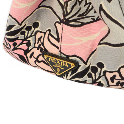 Prada Tote Logo Tote Bag in Pink, Canvas — Lifestyle View