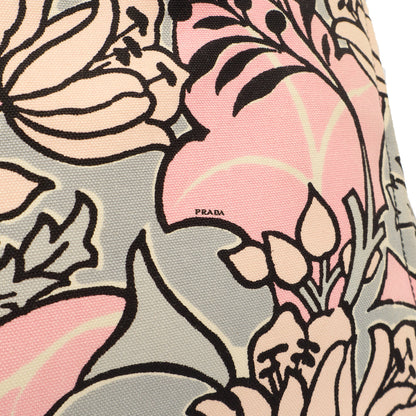 Prada Tote Logo Tote Bag in Pink, Canvas — Alternate View 7