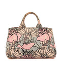 Prada Tote Logo Tote Bag in Pink, Canvas — Front View