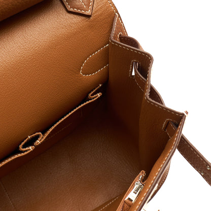 Hermes Shoulder Bag Jypsiere 34 in Gold, Togo Leather — Alternate View 9