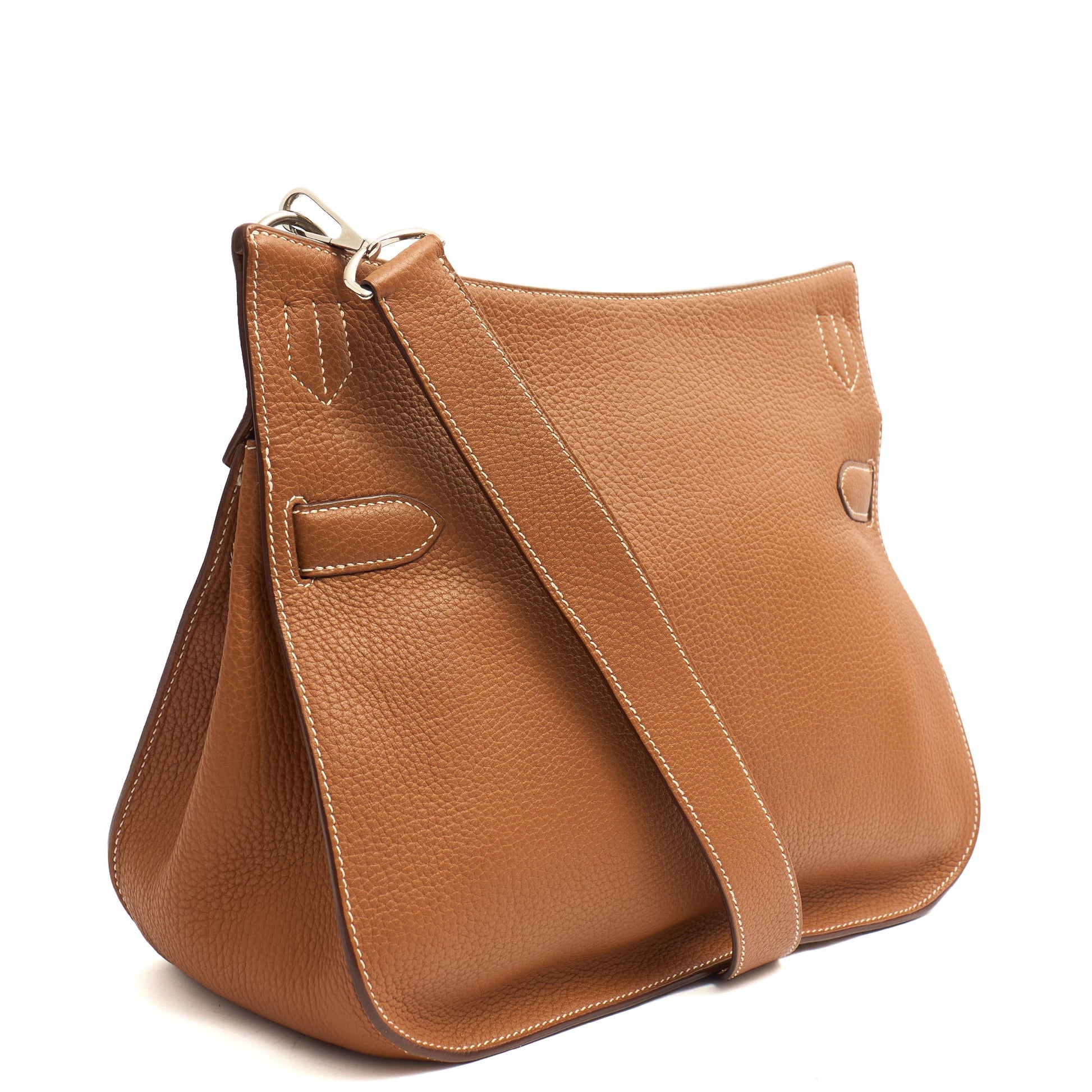 Hermes Shoulder Bag Jypsiere 34 in Gold, Togo Leather — Back View