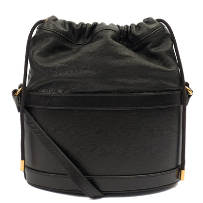 Gucci Bucket Bag Horsebit 1955 Shoulder Bag in Black, Leather — Top View