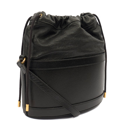 Gucci Bucket Bag Horsebit 1955 Shoulder Bag in Black, Leather — Back View
