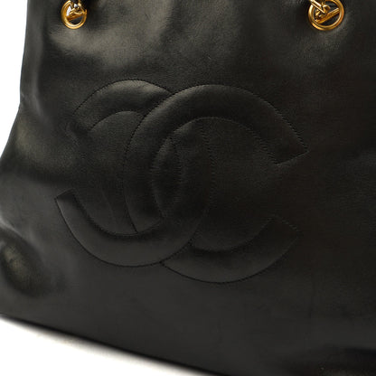 Chanel Tote Vintage Tote in Black, Lambskin Leather — Alternate View 9