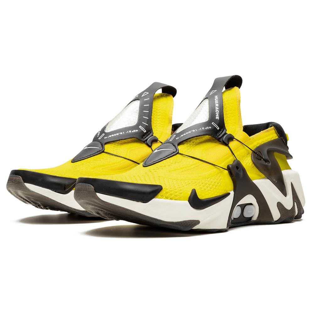 Nike Adapt Huarache Opti Yellow — UK 3 | EU 35.5 | US 3.5 — Side View