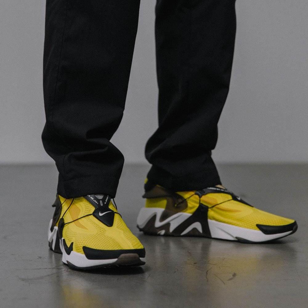 Nike Adapt Huarache Opti Yellow — UK 3 | EU 35.5 | US 3.5 — Lifestyle View