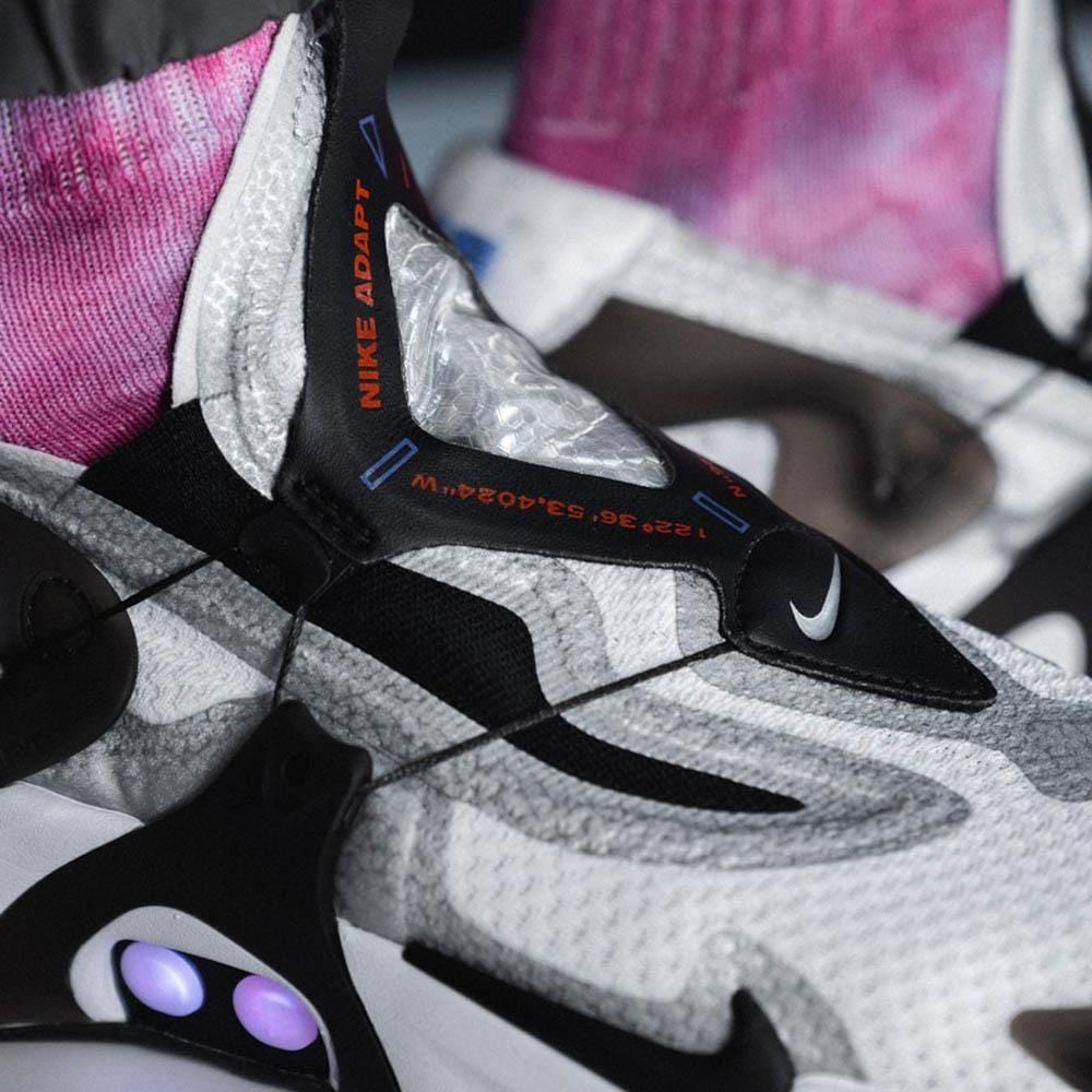Nike Adapt Huarache White Black — UK 3 | EU 35.5 | US 3.5 — Lifestyle View