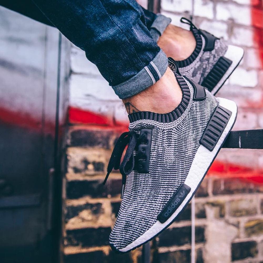 Adidas NMD Primeknit Black White — UK 3.5 | EU 36 | US 4 — Detail View