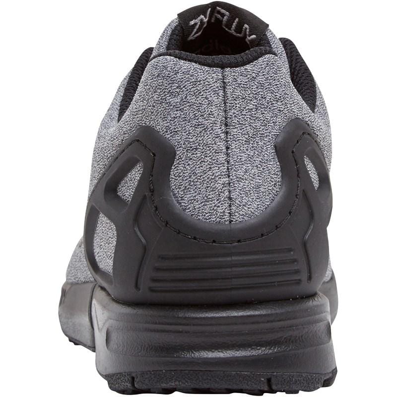 adidas Originals Boys ZX Flux Trainers Black-Black-Grey — UK 3.5 | EU 36 | US 4 — Top View