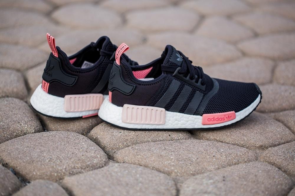 Adidas NMD_R1 Runner W Core Black-Peach Pink — UK 3.5 | EU 36 | US 4 — Side View